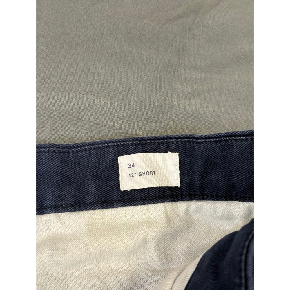 Gap‎ Mens 12 Inch Casual Shorts Tapestry Navy Blue Chino Stretch 34 440988-05